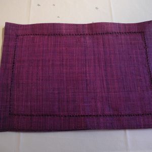 sets de table *6, raphia violet avec Jour de Venise